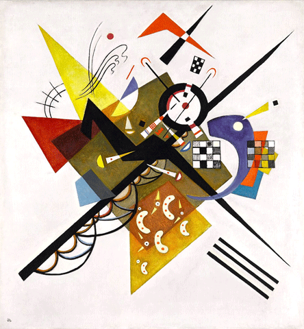 reproductie On white II van Kandinsky